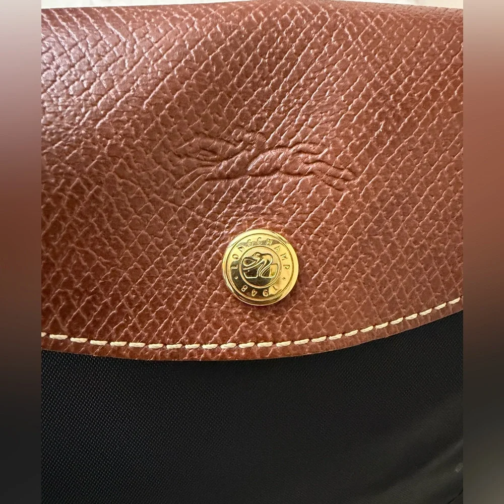 Longchamp Black and Brown Tote Bag - Picture 7 of 10